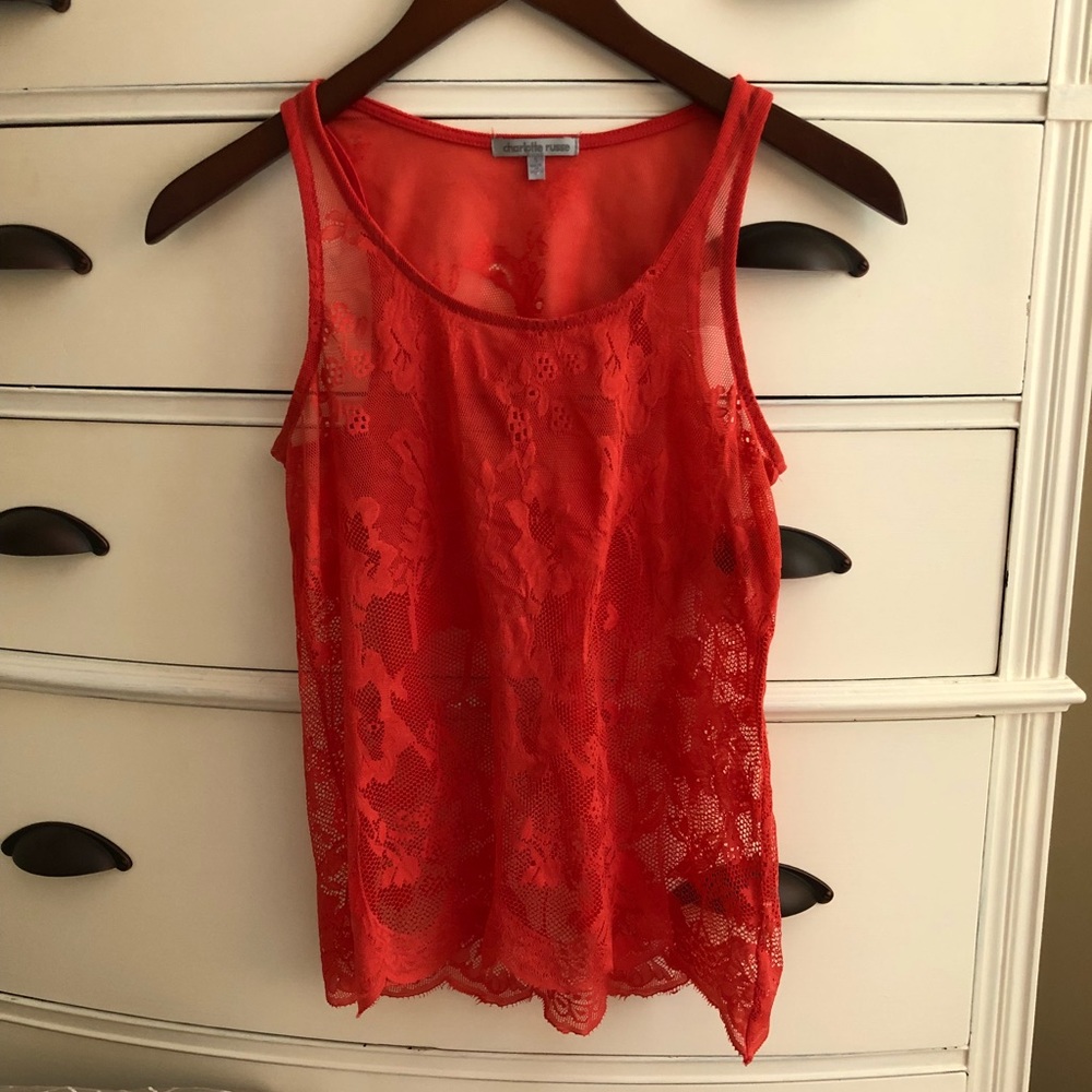 Charlotte Russe Lace Tank Top